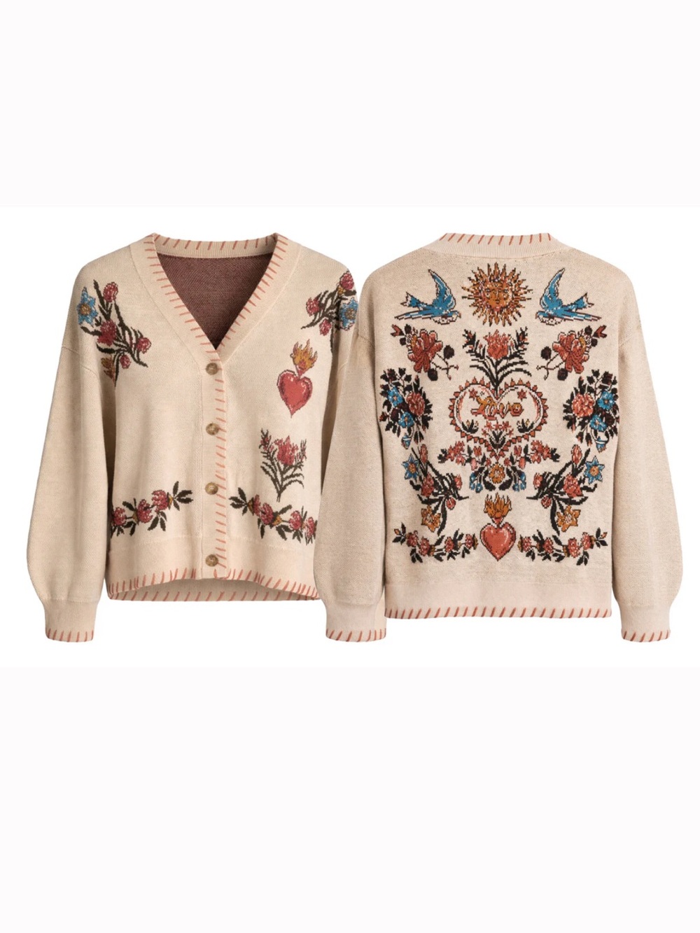 NWOT Denim and Bone Midsummer Cardigan in Cream